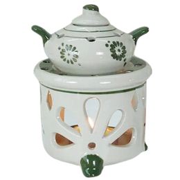 Classic Gifts&Decor Aromatherapy Essential AromaBurner Oil Diffuse Teapot Green