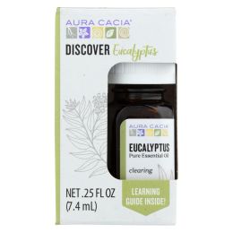 Aura Cacia - Discover Essential Oil - Eucalyptus - Case of 3-.25 fl oz.