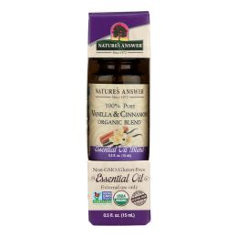 Nature's Answer - Organic Essential Oil Blend - Vanilla and Cinnamon - 0.5 oz.
